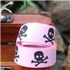 Order  Pirate Ribbon - Skull & Cross Bones/Pink